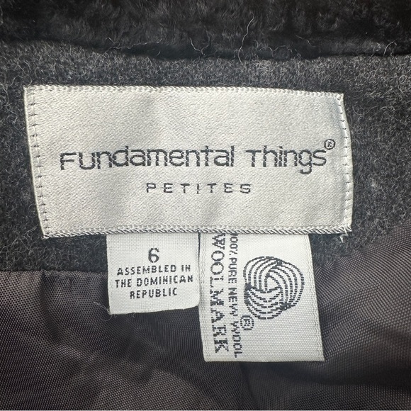 Vintage Fundamental Things Blazer Womens Petite Size 6 100% Pure New Wool Gray‎ - Picture 8 of 13